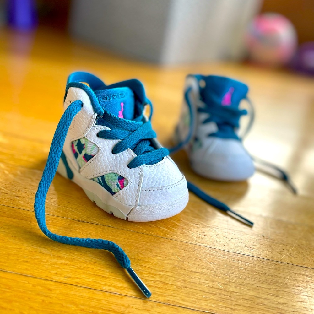 Nike Air Jordan 6 Retro TD 'Green Abyss' - Toddler 3C - Perfect but no box
